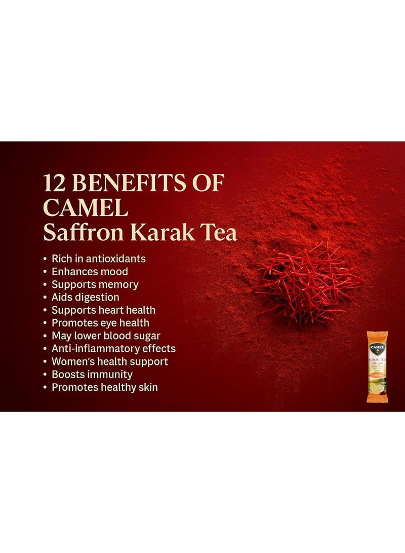 كاميل شاي كرك بالزعفران من كامِل – عبوة أكياس 25 ظرف | نكهة عطرية فاخرة للتحضير السريع | خيار راقٍ لعشّاق الكرك – 500 غرام - Image 2